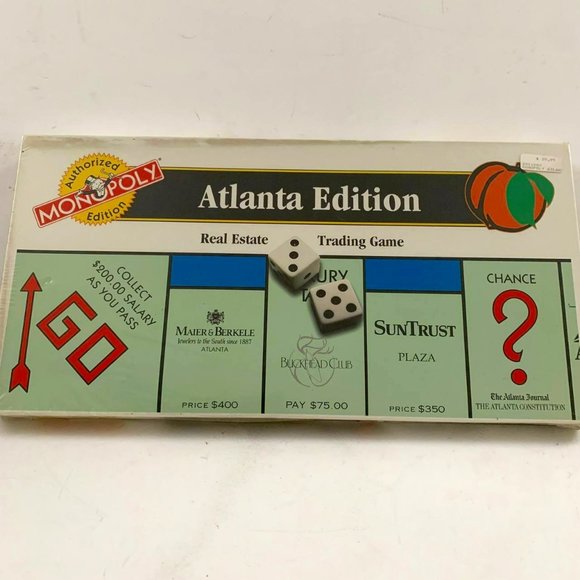 Vintage Monopoly Atlanta Edition 1995 Real Estate‎ Trading Game Hasbro New - Picture 1 of 8